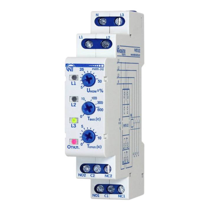 РНПП-312 Реле напряжения, перекоса и последовательности фаз