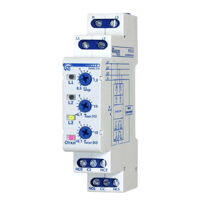 Трехфазное реле напряжения РНПП-314