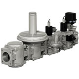 Блок клапанов в сборе с регуляторами-стабилизаторами давления РС и регулирующими заслонками ЗР «ТермоБрест»